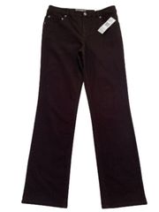 Jones New York Sport Jeans Pants Shape Control Brown Straight Leg Size 6