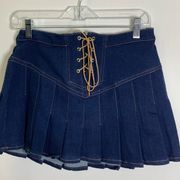 dELiA*s by Dolls Kill Happier Now Denim Skirt