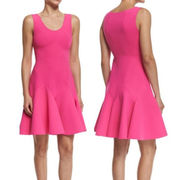 NWT Derek Lam 10 Crosby Sleeveless Flare Ponte Mini Dress Rose Pink Women's Sz 6