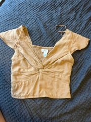 Tan Crop Top