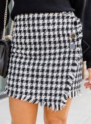 AMAZED BY YOU TWEED BLACK SKIRT