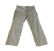 Jules & Leopoldo Bailey Stripe Capris Pants Medium White Navy Stripe Stitch Fix