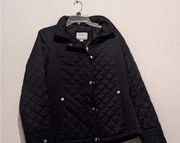 Nautica Quilted Black, Puffer Jacket, Size Medium