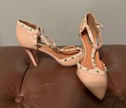 Halogen Strappy Nude Heels Size 6.5