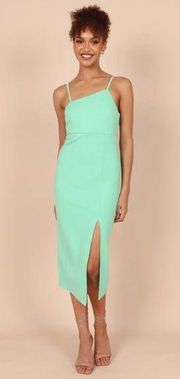 Petal & Pup Zahra Green Midi Side Slit Dress 8