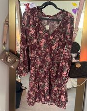 aerie floral dress size l NWT