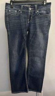 BKE Buckle Stella Jeans Womens Size 27 Blue Bootcut Low Rise