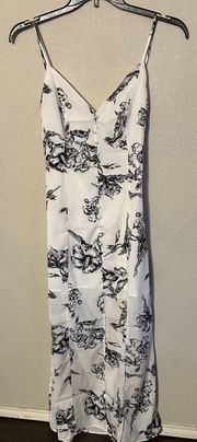 Black & White Floral Maxi Dress