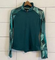 Brooks Dash Forest Green Half ZIP Pullover.