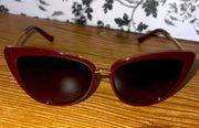 Old Navy Burgundy Red Cat Eye Sunglasses