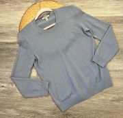 Burberry 100% cashmere light blue sweater