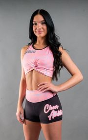 Cheer Athletics  Coral Crush Practice Wear Sports Bra Shorts Set