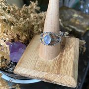 Sterling Silver Moonstone  Ring Size 9