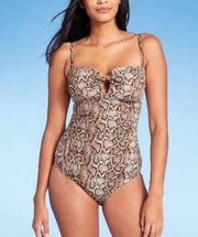 Kona Sol‎ swimsuit lizard print one piece medium