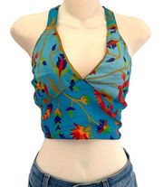 Indian Handmade Reversible Silk Blend Halter Scarf Tie Top