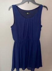 IZ Byer Blue Silk Dress