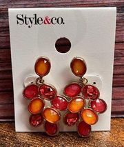 Style & Co Orange & Pink Dangle Earring’s