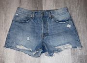 Distressed Jean Shorts Size 27