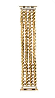 Gold Beaded Apple Watch Band 