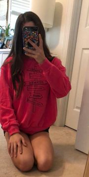 Hot Pink Preppy Sweatshirt 