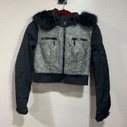 Bebe Fur Cropped Jacket size xs/tp