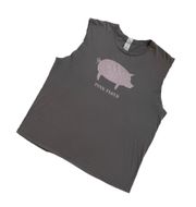 Vintage  pig print graphic muscle tank