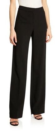 St. John Caviar Emma high waisted wool-blend black pants