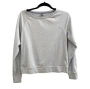 Puma women’s XS gray soft cinch waist slightly cropped light sweatshirt LS top