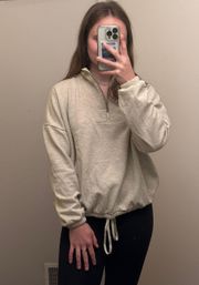 Beige Quarter Zip Pullover