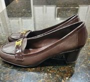Lauren Ralph Lauren Women's Brown Leather Closed Toe Casual Flats Size US 9.5B