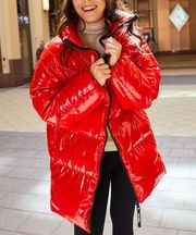 Black List Red Puffer Coat