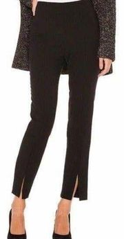 TIBI Anson Pants Black Skinny Leg with Slits High Rise Pockets 4 Small EUC