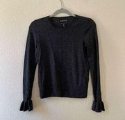 Nanette lepore 100% merino wool grey sweater size small