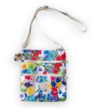 Kipling Katie Floral Crossbody Triple Zip Bright Colorful Dopamine Dressing Bag