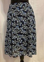 Dressbarn blue floral skirt size medium