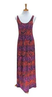 Trina Turk Printed Maxi Dress Pink Size M Beach Bohemian Coastal Hippie Vacation