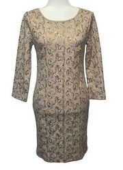 Women's "Only" Brand Beige Lace and Sequin Dress