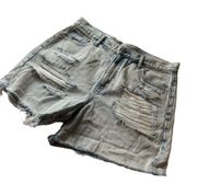 American Eagle Distressed Mom Denim Jean Short 10