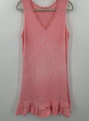 Fresh‎ Produce Pink Sleeveless Ruffle Tiered Dress Size Large