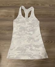 Lululemon Cool Racerback Tank Alpine White Camo