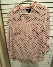 Pink Sheer Bottom Up Blouse