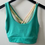 Marika biker shorts/sports bra set, green, size XL