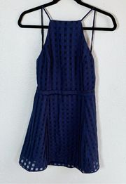 NBD x Revolve Animosity Apron Mini Dress Navy Blue Backless Sz Medium