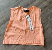 MINKPINK crepe roll tank 🧡