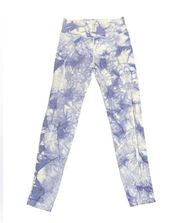 Aerie  Offline Blue And‎ White Tie Dye Seamless Full Length Leggings Size…