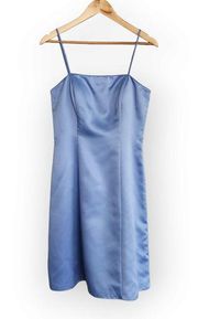 Nordstrom Night Way Periwinkle Satin Dress 10