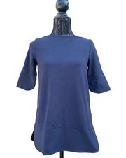 COS Blue Bateau Boat Neck Top