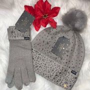 Victoria’s Secret  Holiday 2020  Sparkle Rhinestone Beanie & Gloves