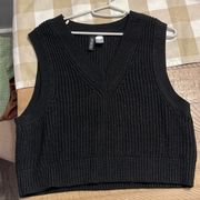 Divided sweater vest super cute to wear under long sleeve shirt. Size L