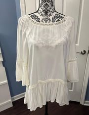 Size XL Beige Tunic 3/4 Sleeve Top